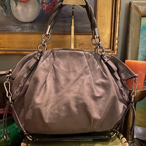 Coach Handbags - Coach Sophia Madison Grey Iridescent Leather Shoulder Tote Crossbody Satchel